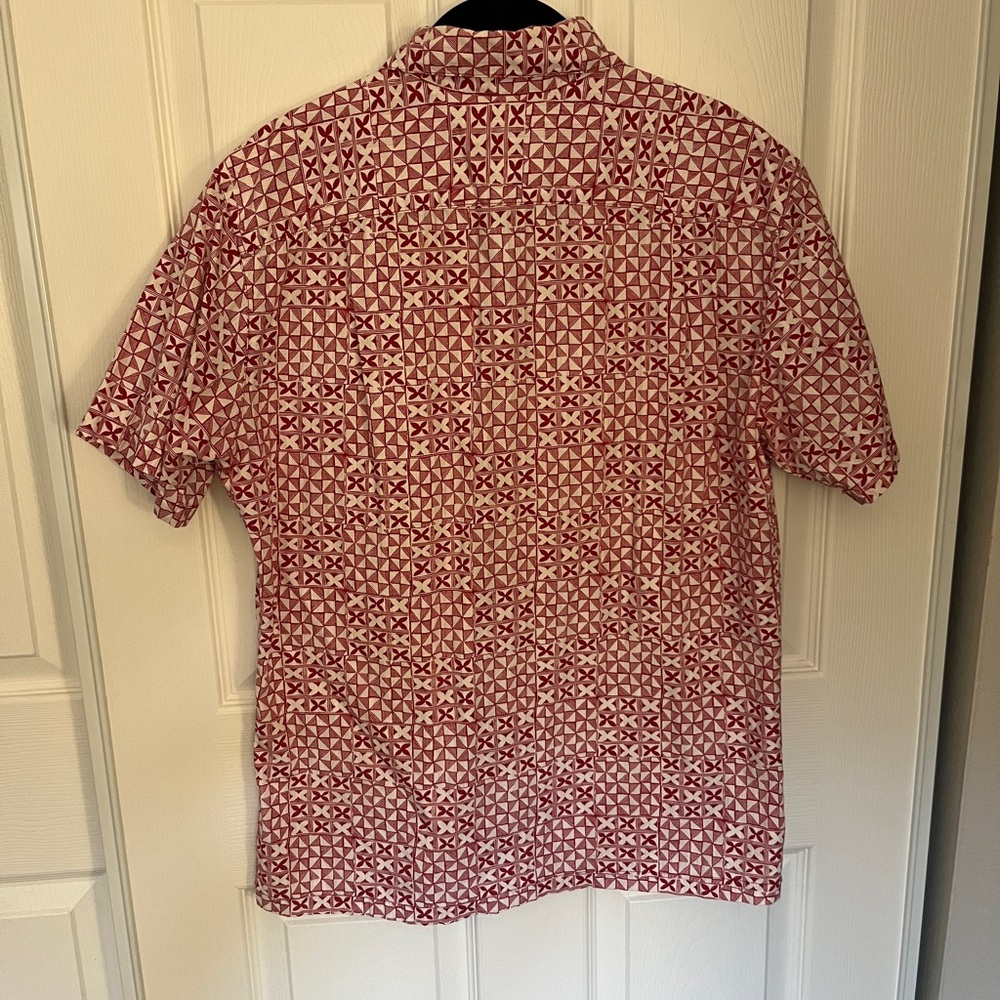 Tori Richard Red and White Patterned Shirt